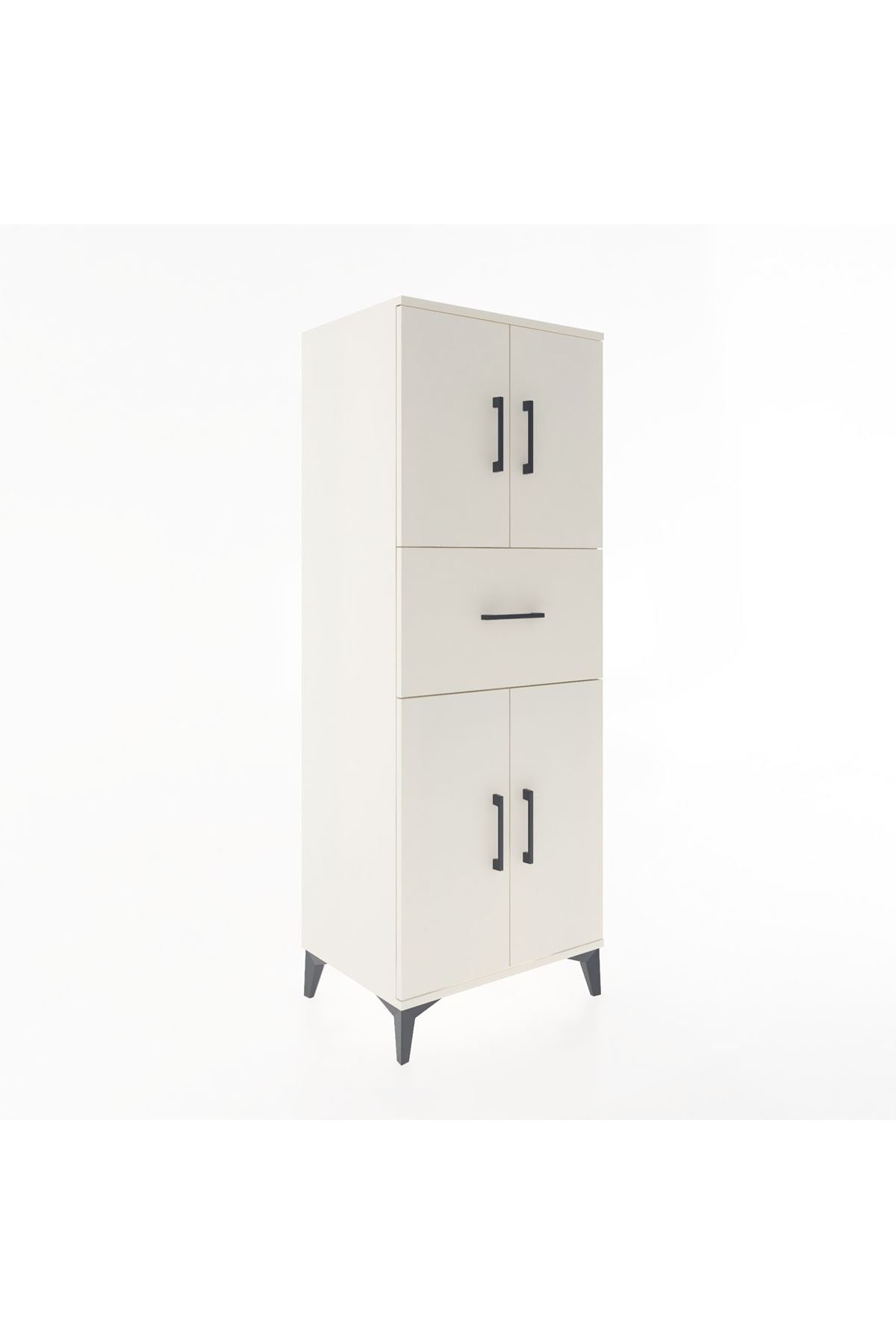 Hyperion Dolap 3 Raflı Tek Çekmeceli 4 Kapaklı 60x44x163 Aytaşı-Aytaşı