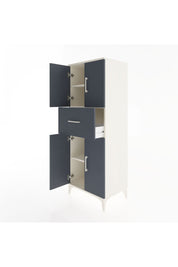 Hyperion Dolap 3 Raflı Tek Çekmeceli 4 Kapaklı 60x44x163 Aytaşı-Antrasit