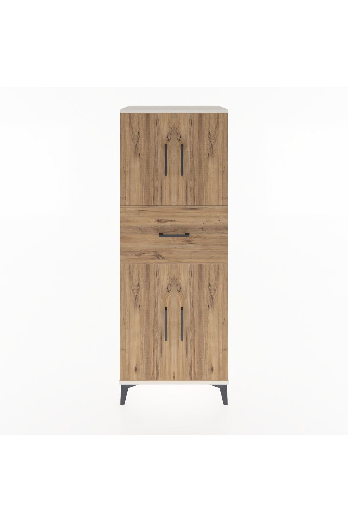 Hyperion Dolap 3 Raflı Tek Çekmeceli 4 Kapaklı 60x44x163 Aytaşı-Çam