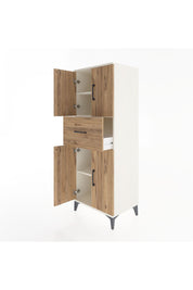 Hyperion Dolap 3 Raflı Tek Çekmeceli 4 Kapaklı 60x44x163 Aytaşı-Çam