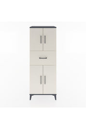 Hyperion Dolap 3 Raflı Tek Çekmeceli 4 Kapaklı 60x44x163 Antrasit-Aytaşı