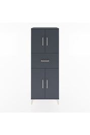 Hyperion Dolap 3 Raflı Tek Çekmeceli 4 Kapaklı 60x44x163 Antrasit-Antrasit
