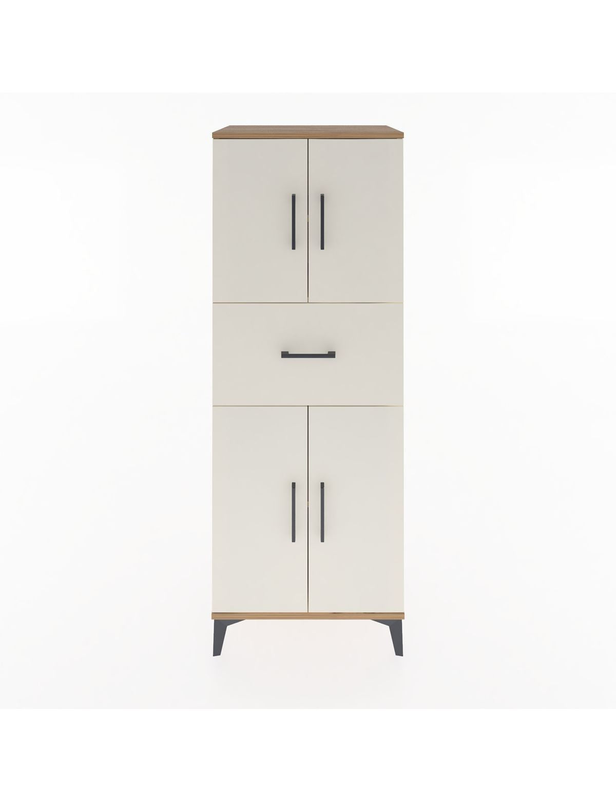 Hyperion Dolap 3 Raflı Tek Çekmeceli 4 Kapaklı 60x44x163 Çam-Aytaşı