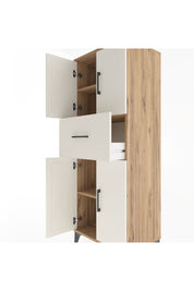 Hyperion Dolap 3 Raflı Tek Çekmeceli 4 Kapaklı 60x44x163 Çam-Aytaşı