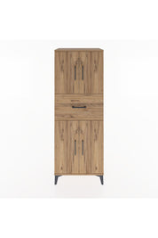 Hyperion Dolap 3 Raflı Tek Çekmeceli 4 Kapaklı 60x44x163 Çam-Çam