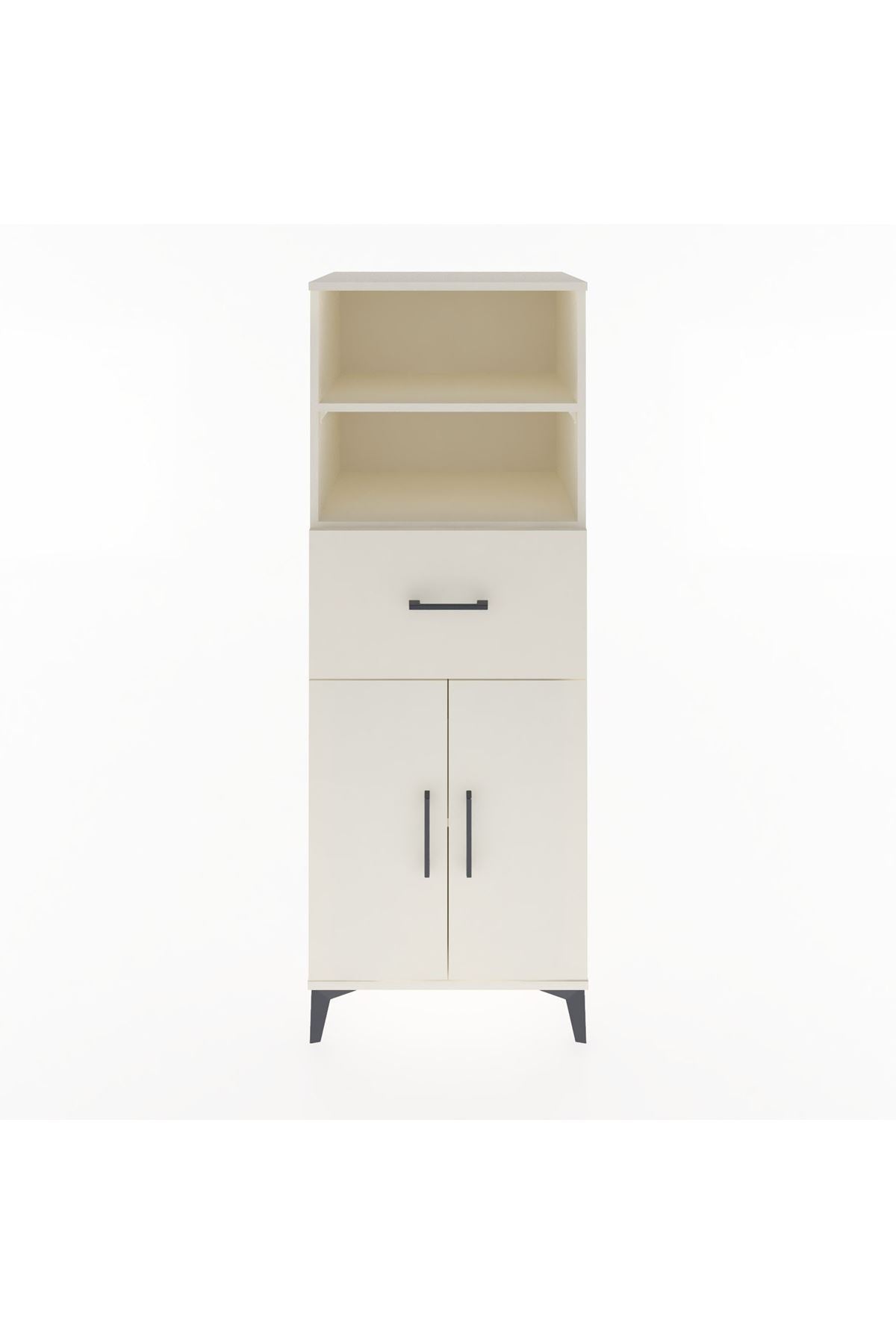 Hyperion Dolap 3 Raflı Tek Çekmeceli 2 Kapaklı 60x44x163 Aytaşı-Aytaşı