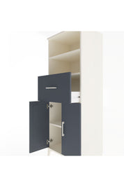 Hyperion Dolap 3 Raflı Tek Çekmeceli 2 Kapaklı 60x44x163 Aytaşı-Antrasit