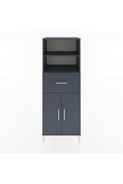 Hyperion Dolap 3 Raflı Tek Çekmeceli 2 Kapaklı 60x44x163 Antrasit-Antrasit
