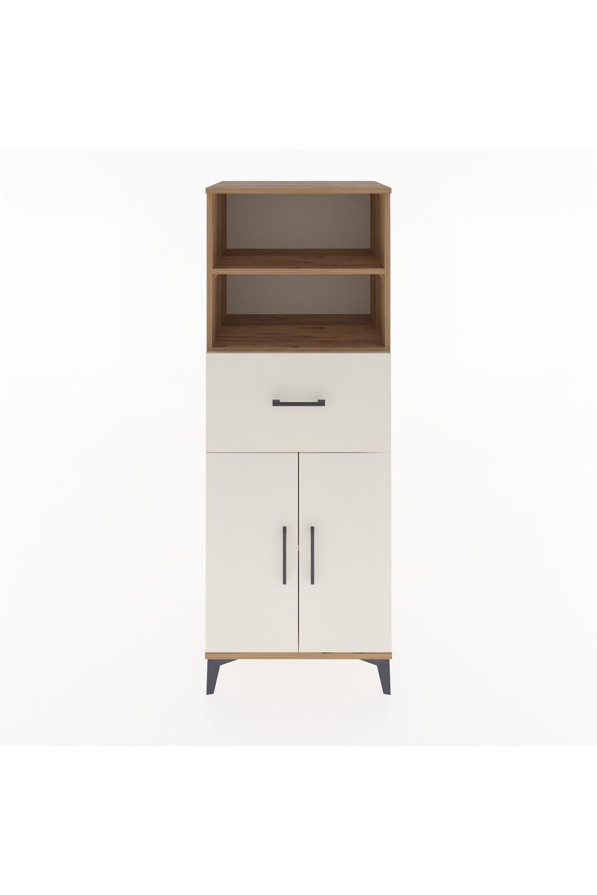 Hyperion Dolap 3 Raflı Tek Çekmeceli 2 Kapaklı 60x44x163 Çam-Aytaşı