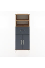 Hyperion Dolap 3 Raflı Tek Çekmeceli 2 Kapaklı 60x44x163 Çam-Antrasit