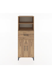 Hyperion Dolap 3 Raflı Tek Çekmeceli 2 Kapaklı 60x44x163 Çam-Çam