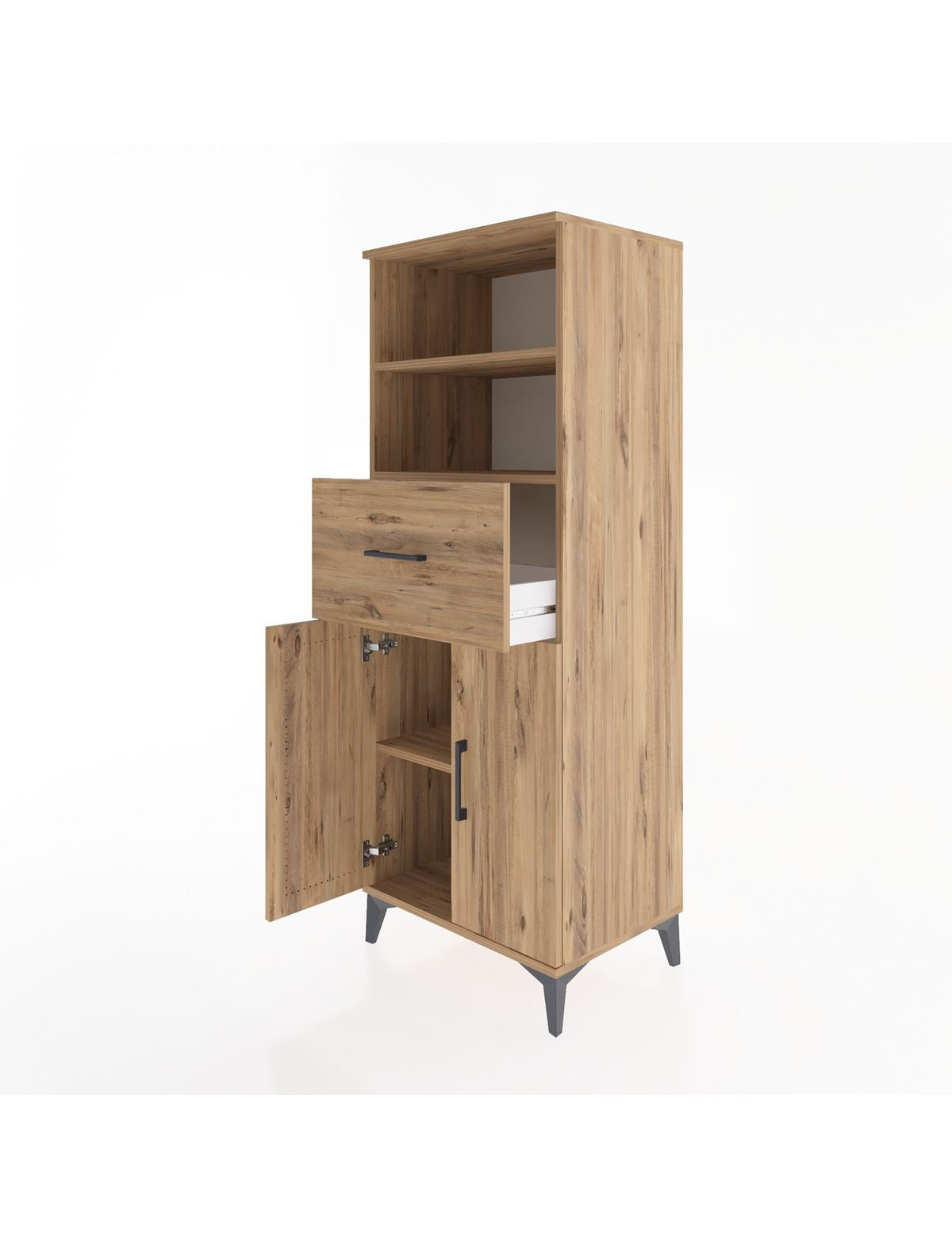 Hyperion Dolap 3 Raflı Tek Çekmeceli 2 Kapaklı 60x44x163 - S53M042V9B