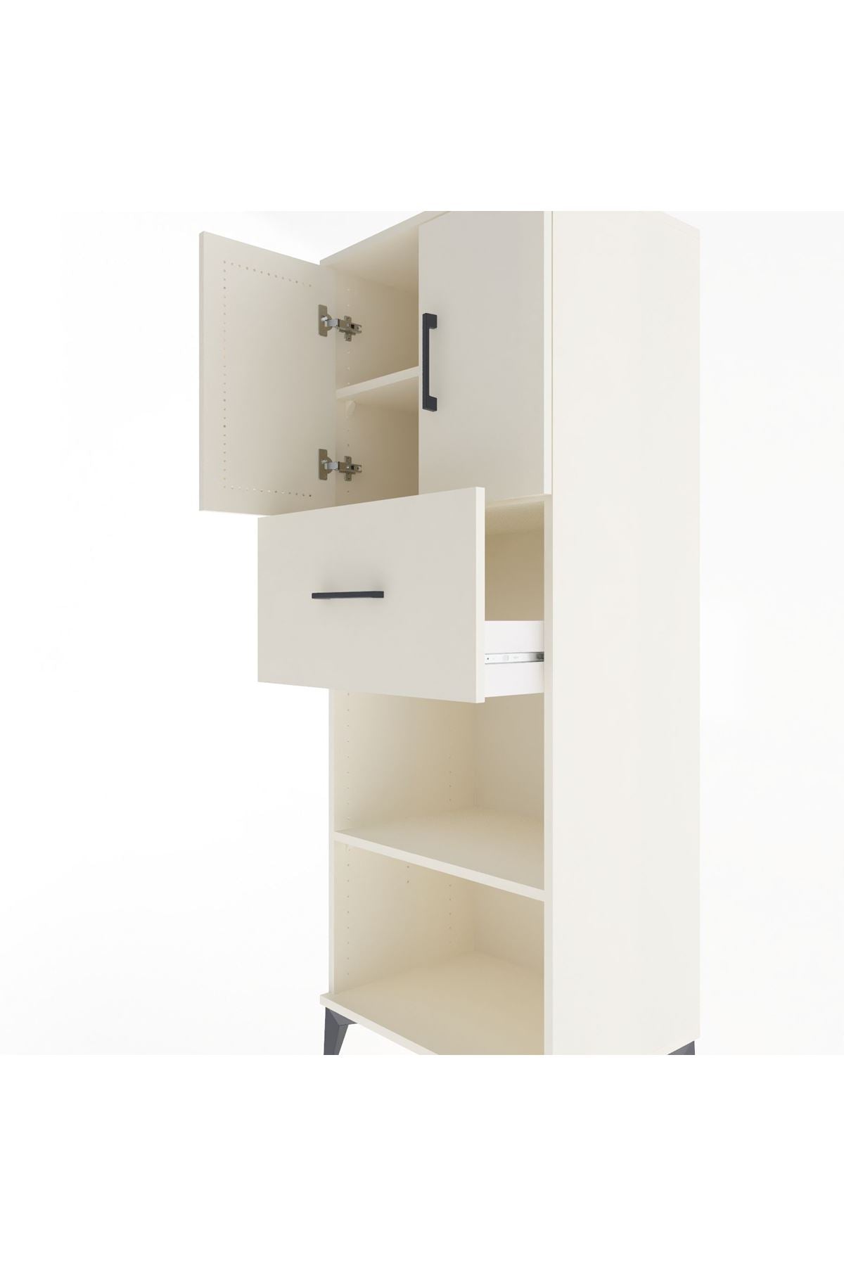 Hyperion Dolap 3 Raflı Tek Çekmeceli 2 Kapaklı 60x44x163 Aytaşı-Aytaşı