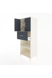 Hyperion Dolap 3 Raflı Tek Çekmeceli 2 Kapaklı 60x44x163 Aytaşı-Antrasit