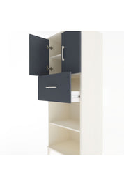 Hyperion Dolap 3 Raflı Tek Çekmeceli 2 Kapaklı 60x44x163 Aytaşı-Antrasit