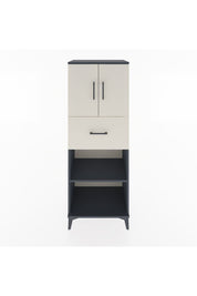 Hyperion Dolap 3 Raflı Tek Çekmeceli 2 Kapaklı 60x44x163 Antrasit-Aytaşı