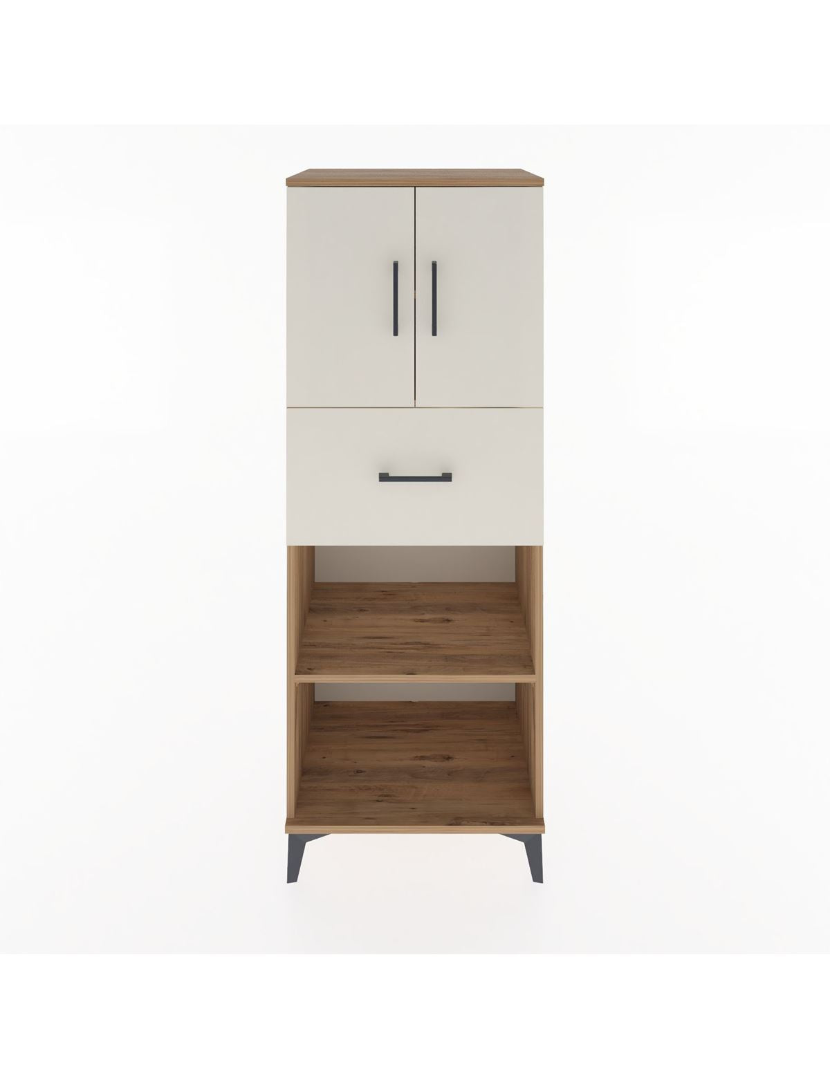 Hyperion Dolap 3 Raflı Tek Çekmeceli 2 Kapaklı 60x44x163 Çam-Aytaşı