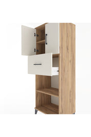 Hyperion Dolap 3 Raflı Tek Çekmeceli 2 Kapaklı 60x44x163 Çam-Aytaşı