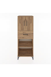 Hyperion Dolap 3 Raflı Tek Çekmeceli 2 Kapaklı 60x44x163 Çam-Çam