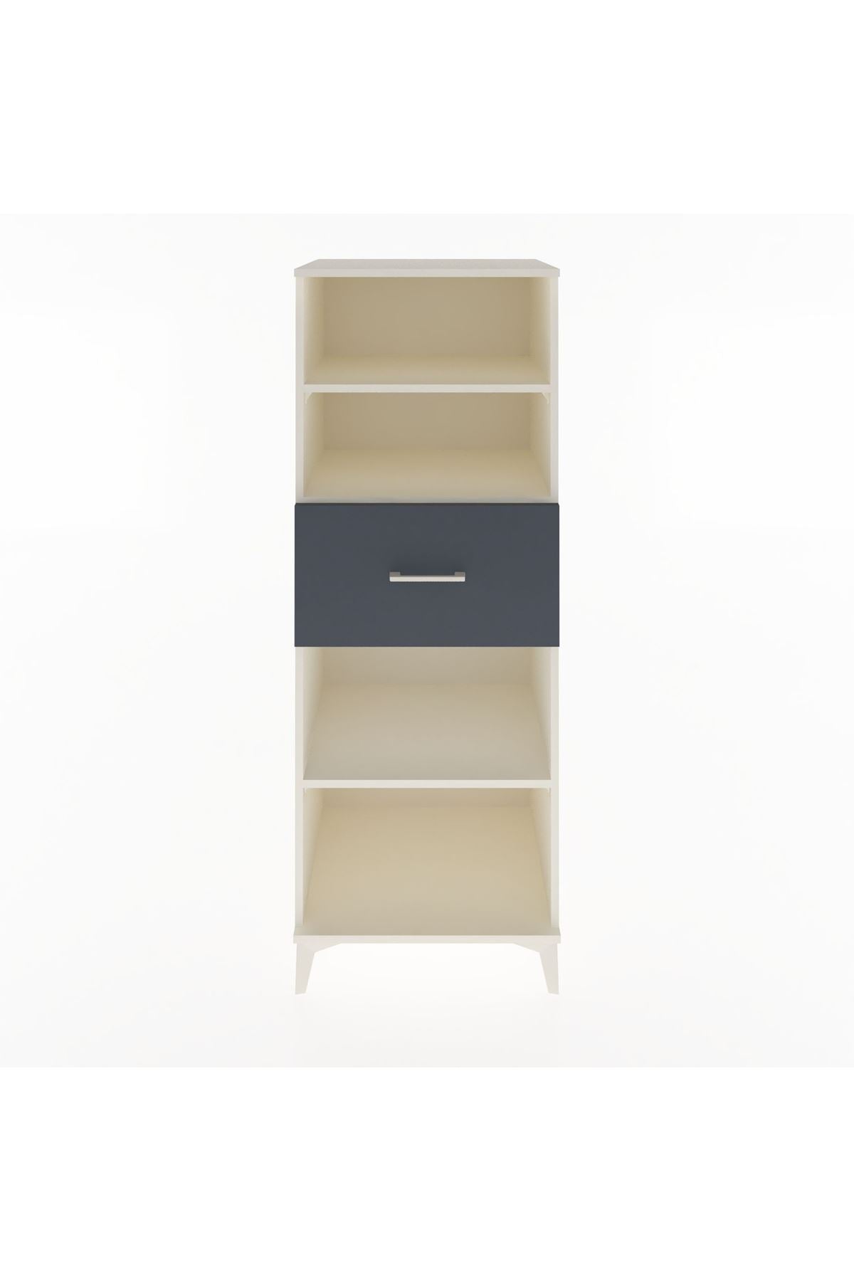 Hyperion Dolap 3 Raflı Tek Çekmeceli 60x44x163 Aytaşı-Antrasit