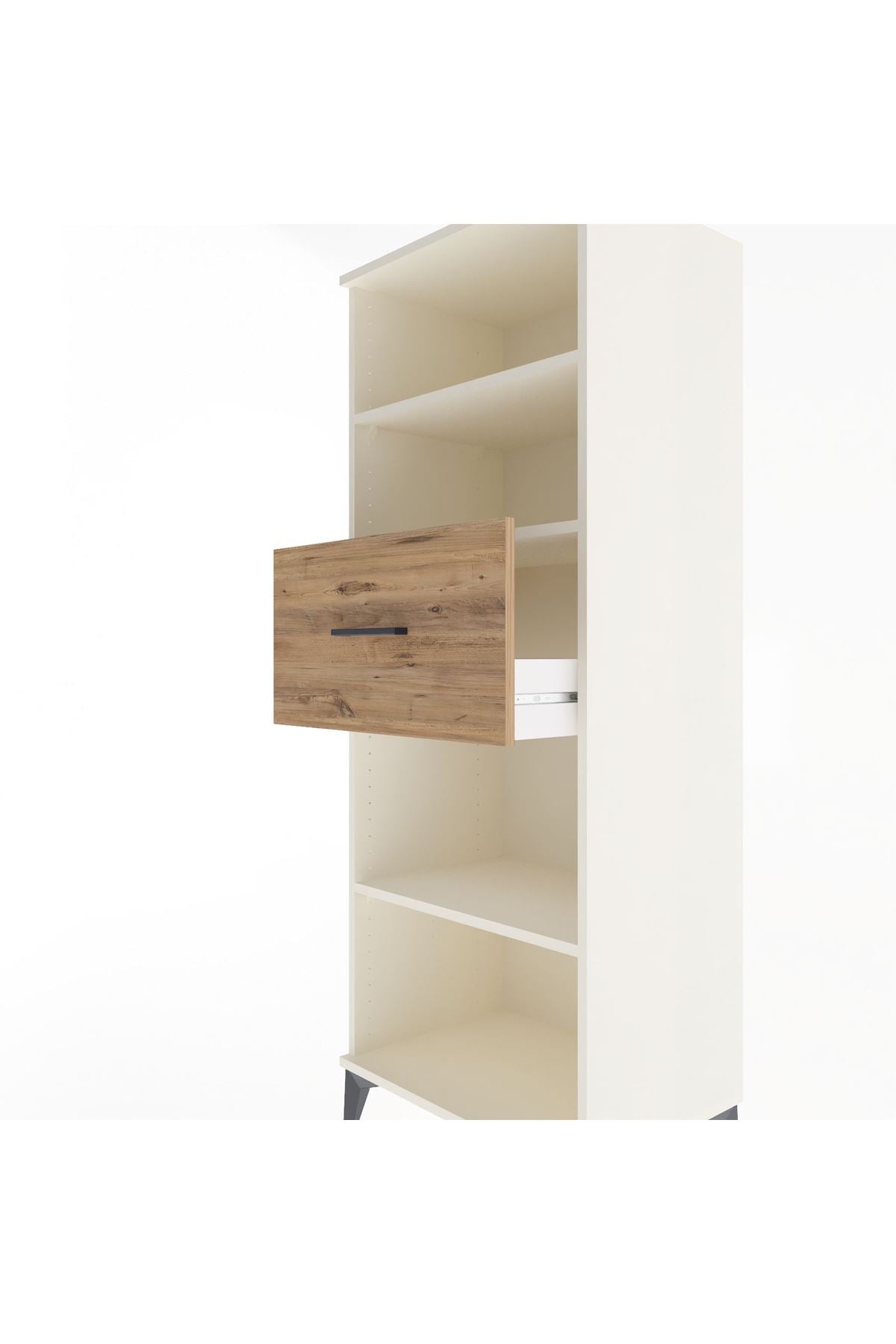 Hyperion Dolap 3 Raflı Tek Çekmeceli 60x44x163 Aytaşı-Çam