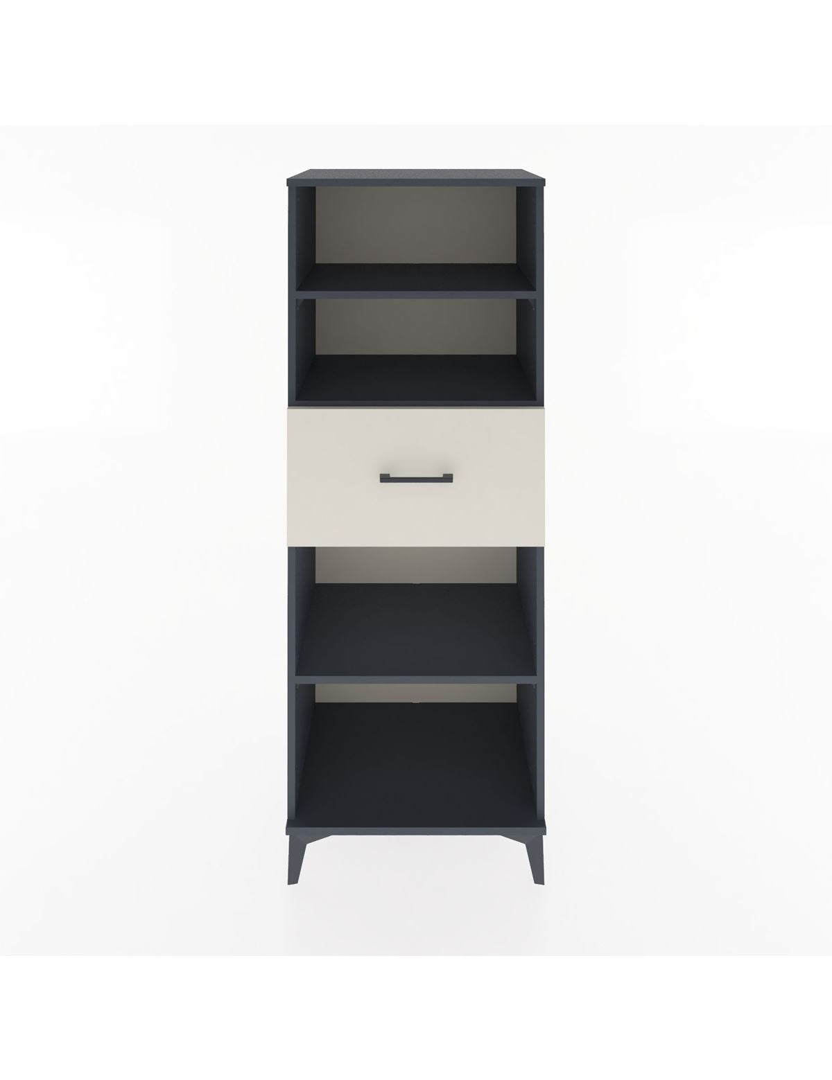 Hyperion Dolap 3 Raflı Tek Çekmeceli 60x44x163 Antrasit-Aytaşı