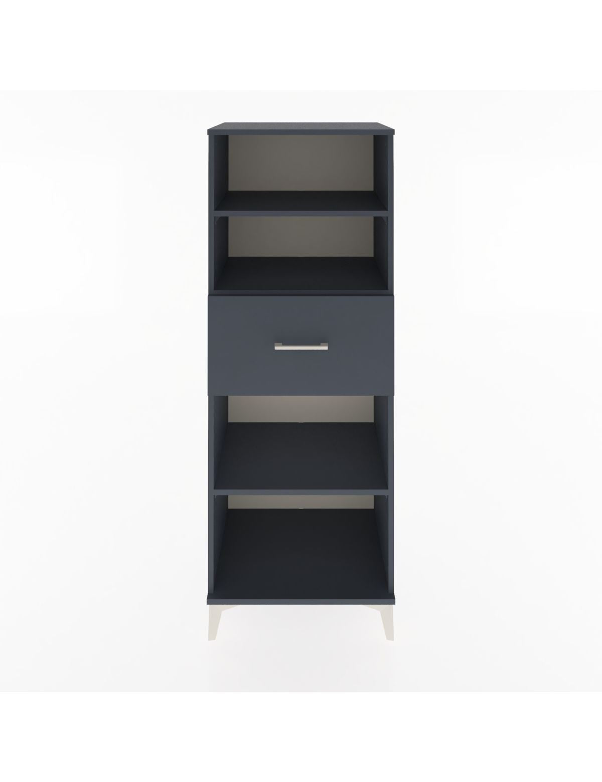 Hyperion Dolap 3 Raflı Tek Çekmeceli 60x44x163 Antrasit-Antrasit