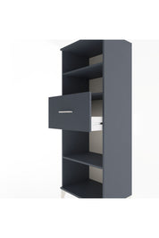 Hyperion Dolap 3 Raflı Tek Çekmeceli 60x44x163 Antrasit-Antrasit