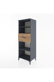 Hyperion Dolap 3 Raflı Tek Çekmeceli 60x44x163 Antrasit-Çam