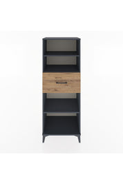 Hyperion Dolap 3 Raflı Tek Çekmeceli 60x44x163 Antrasit-Çam