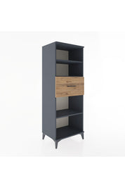 Hyperion Dolap 3 Raflı Tek Çekmeceli 60x44x163 Antrasit-Çam