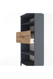 Hyperion Dolap 3 Raflı Tek Çekmeceli 60x44x163 Antrasit-Çam