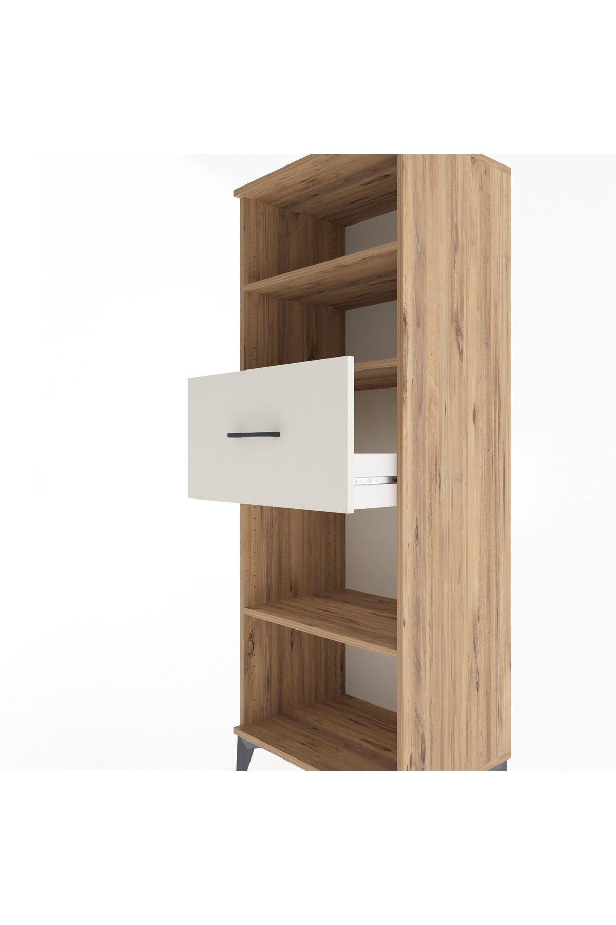 Hyperion Dolap 3 Raflı Tek Çekmeceli 60x44x163 Çam-Aytaşı