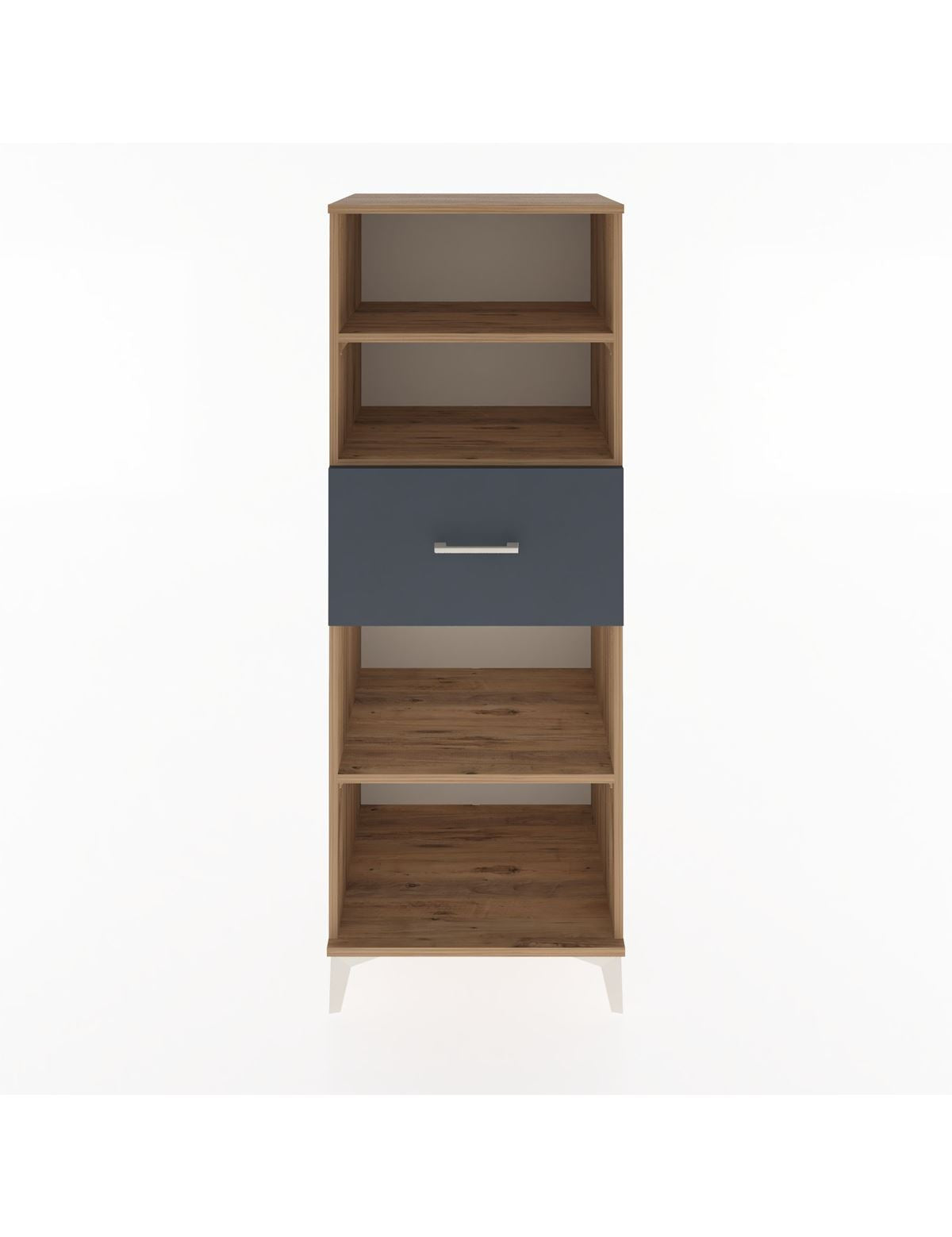 Hyperion Dolap 3 Raflı Tek Çekmeceli 60x44x163 Çam-Antrasit