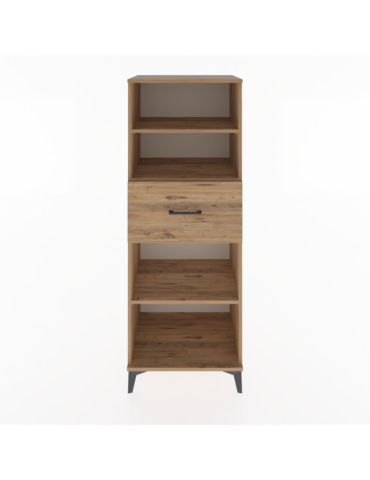 Hyperion Dolap 3 Raflı Tek Çekmeceli 60x44x163 Çam-Çam