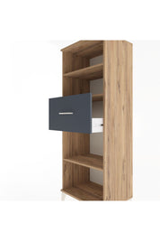 Hyperion Dolap 3 Raflı Tek Çekmeceli 60x44x163 Çam-Antrasit