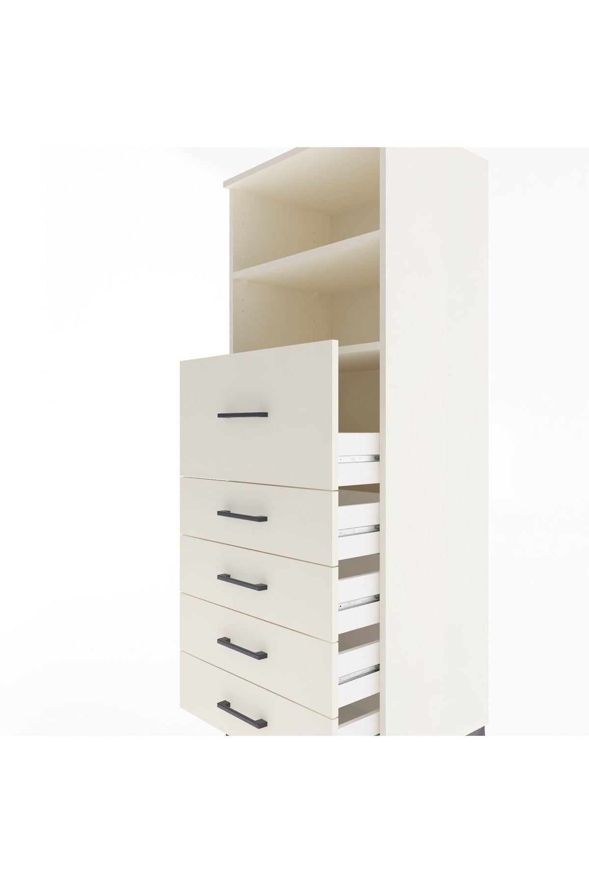 Hyperion Dolap 2 Raflı 5 Çekmeceli 60x44x163 Aytaşı-Aytaşı