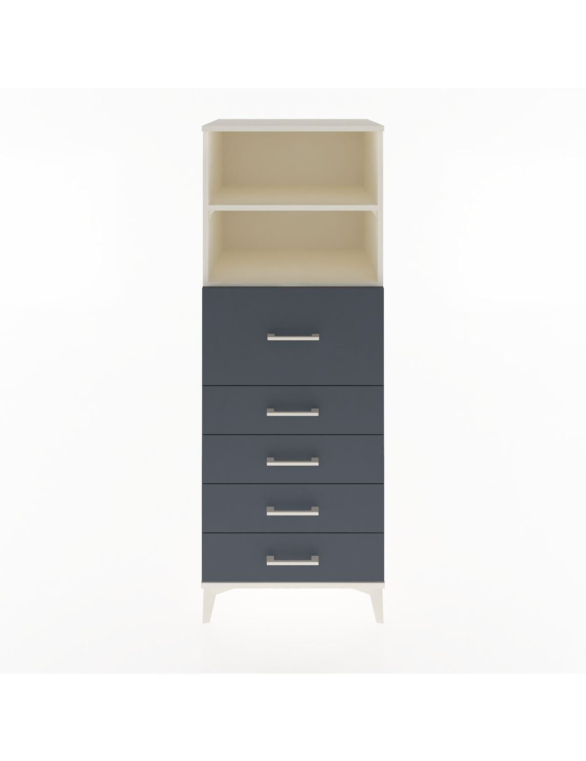 Hyperion Dolap 2 Raflı 5 Çekmeceli 60x44x163 Aytaşı-Antrasit