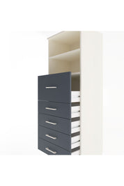 Hyperion Dolap 2 Raflı 5 Çekmeceli 60x44x163 Aytaşı-Antrasit