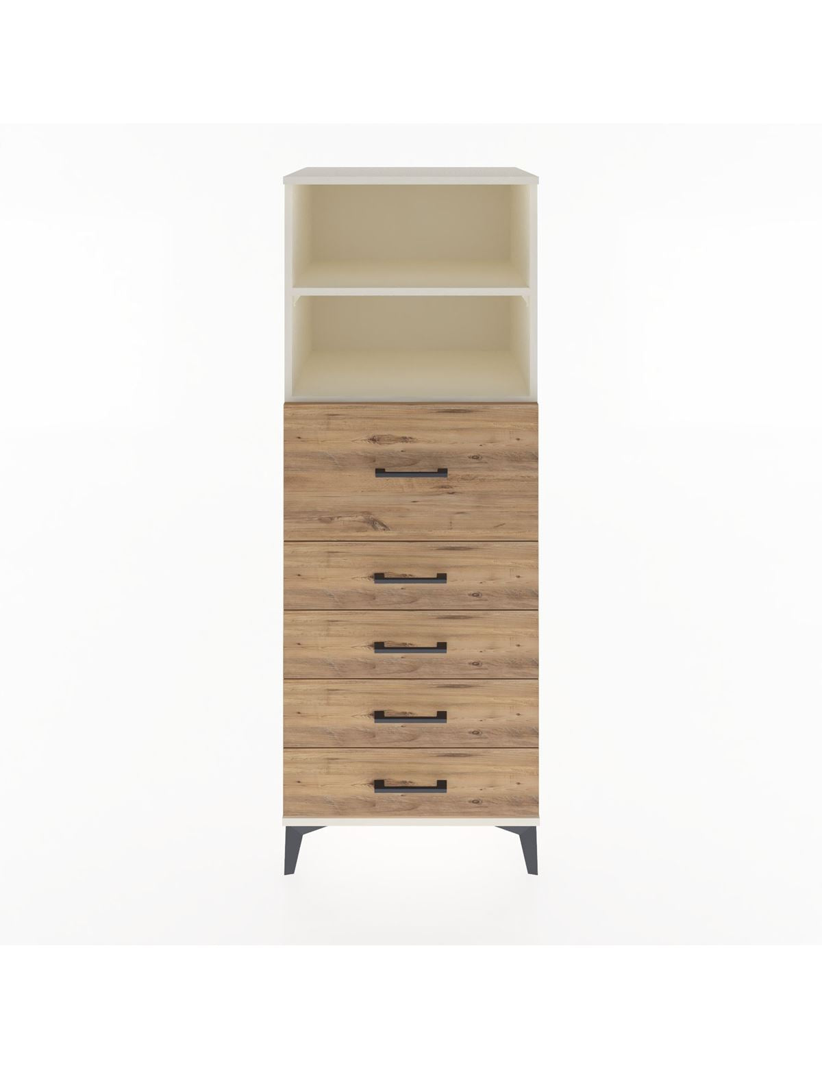 Hyperion Dolap 2 Raflı 5 Çekmeceli 60x44x163 Aytaşı-Çam