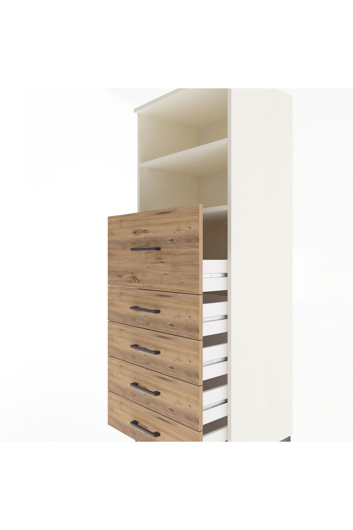 Hyperion Dolap 2 Raflı 5 Çekmeceli 60x44x163 Aytaşı-Çam