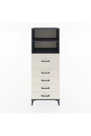 Hyperion Dolap 2 Raflı 5 Çekmeceli 60x44x163 Antrasit-Aytaşı