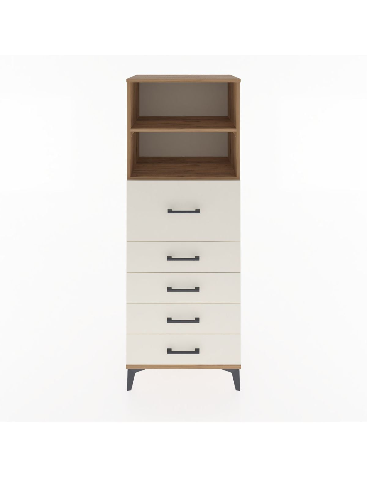 Hyperion Dolap 2 Raflı 5 Çekmeceli 60x44x163 Çam-Aytaşı