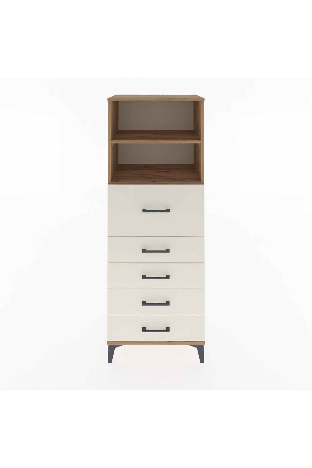 Hyperion Dolap 2 Raflı 5 Çekmeceli 60x44x163 Çam-Aytaşı