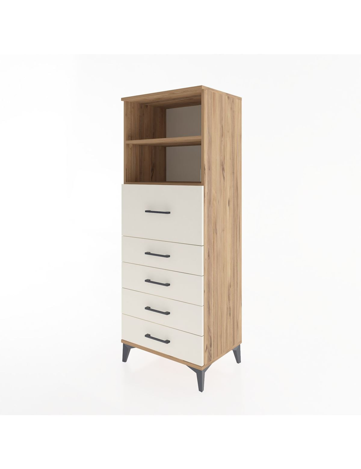 Hyperion Dolap 2 Raflı 5 Çekmeceli 60x44x163 - S53M045V7B