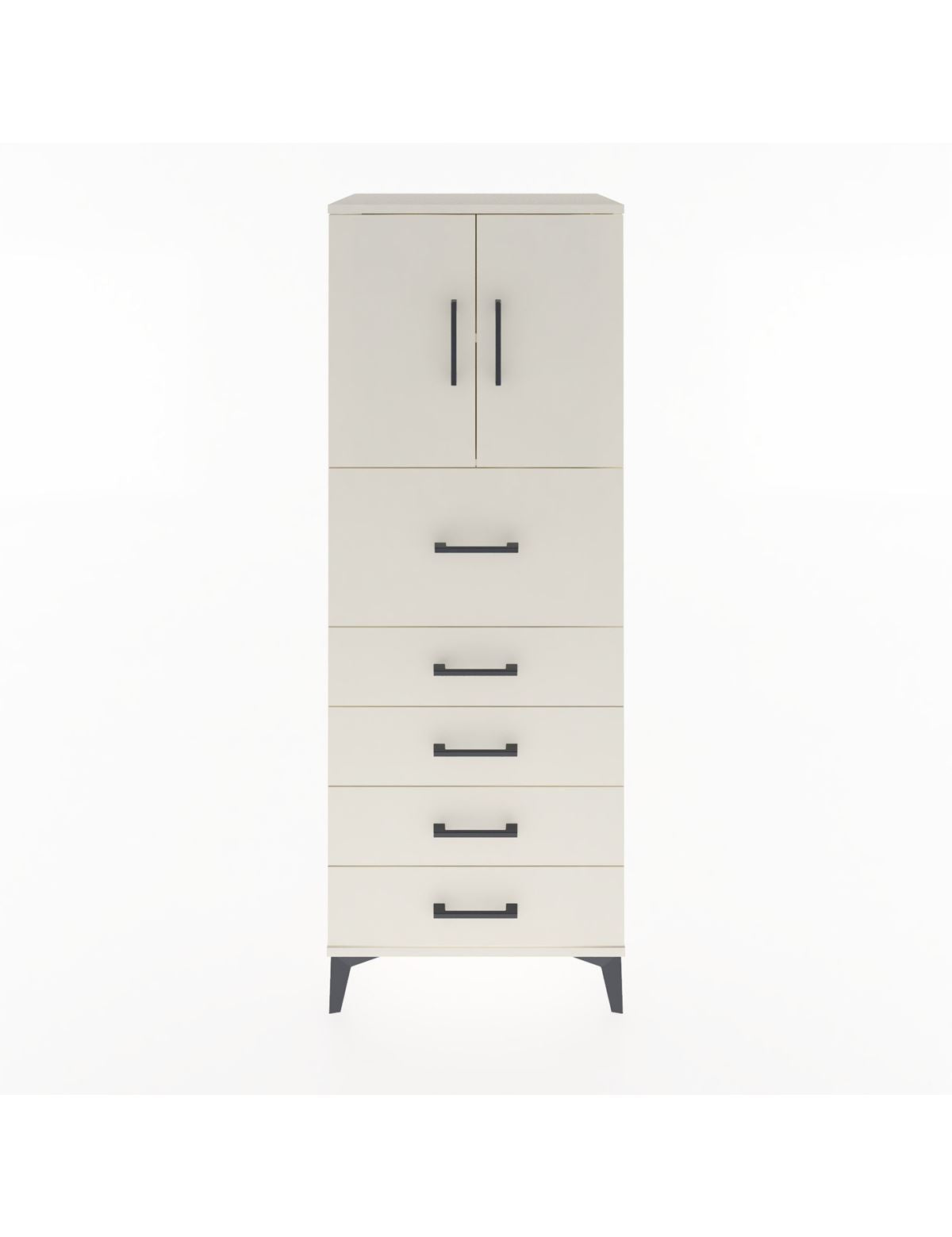 Hyperion Dolap 2 Raflı 5 Çekmeceli 2 Kapaklı 60x44x163 Aytaşı-Aytaşı