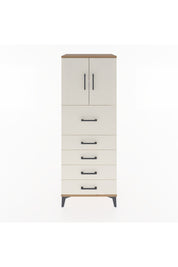 Hyperion Dolap 2 Raflı 5 Çekmeceli 2 Kapaklı 60x44x163 Çam-Aytaşı