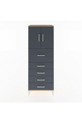 Hyperion Dolap 2 Raflı 5 Çekmeceli 2 Kapaklı 60x44x163