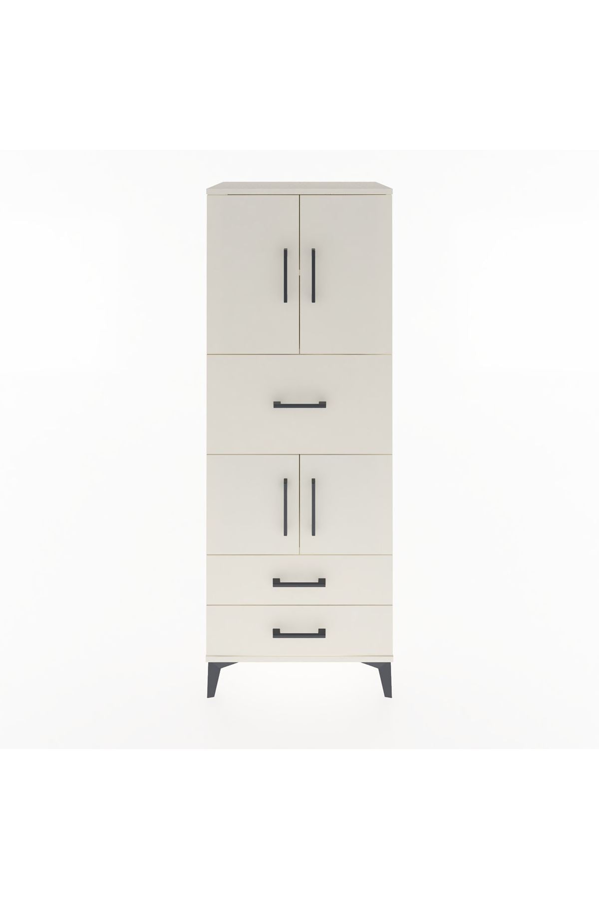 Hyperion Dolap 3 Raflı 3 Çekmeceli 4 Kapaklı 60x44x163 Aytaşı-Aytaşı