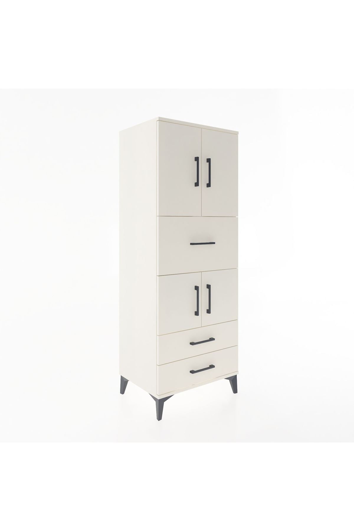 Hyperion Dolap 3 Raflı 3 Çekmeceli 4 Kapaklı 60x44x163 Aytaşı-Aytaşı